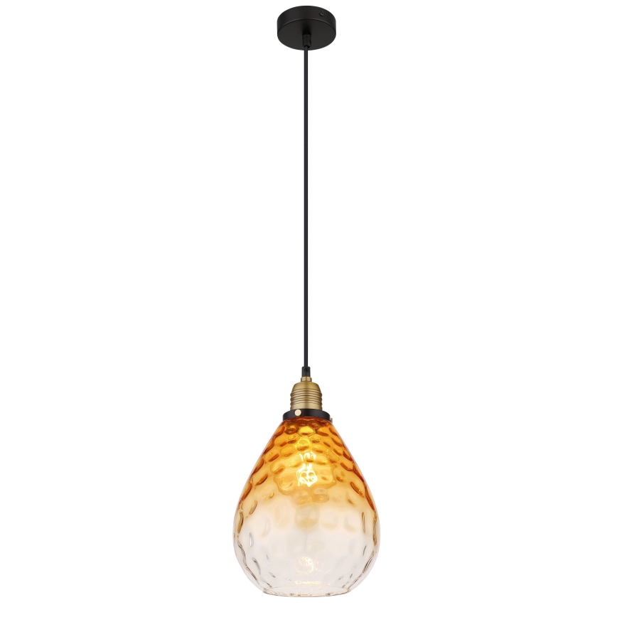 Globo - Żyrandol na lince 1xE27/60W/230V śr. 21 cm pomarańczowy