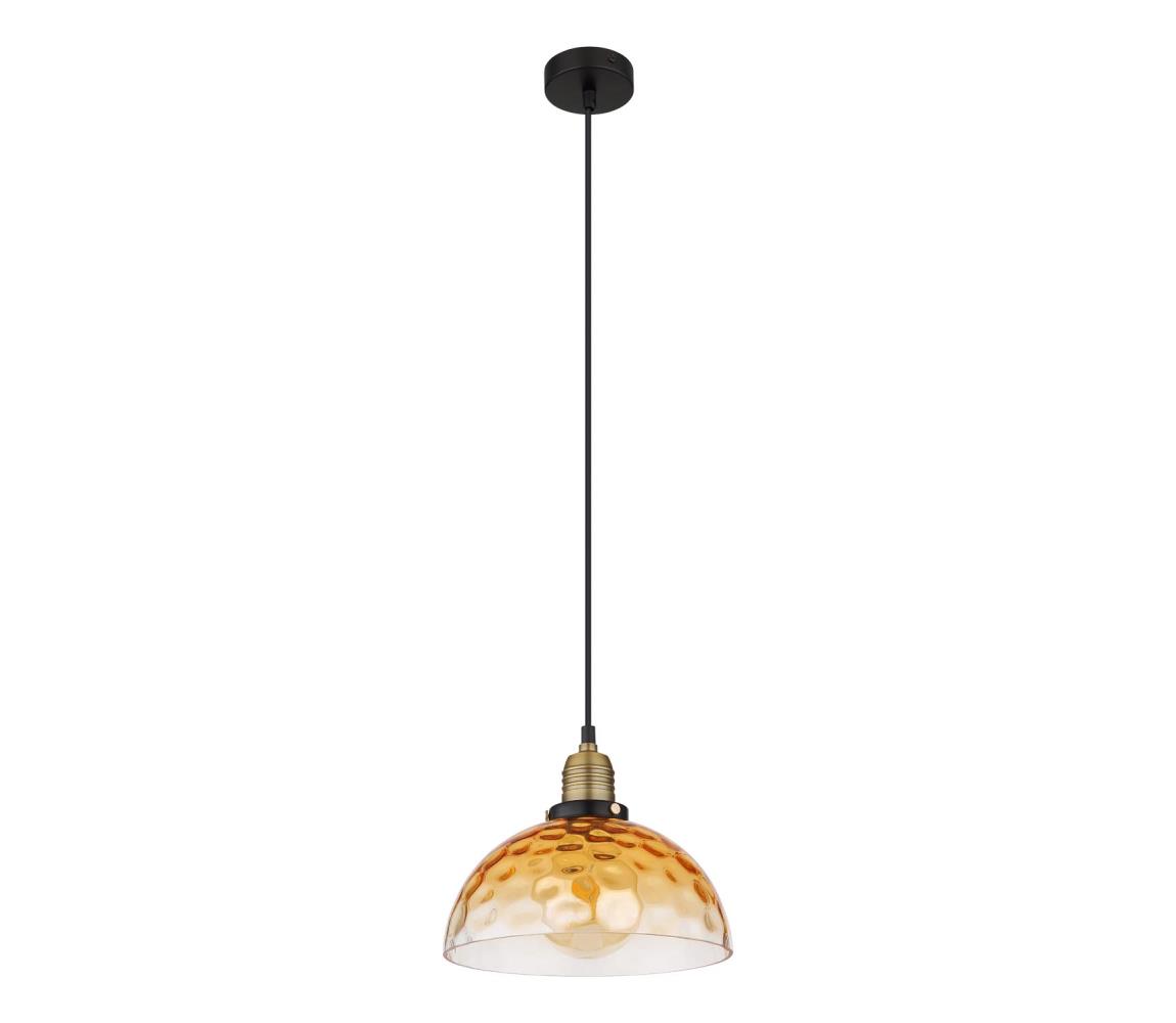 Globo 15786H1 - Żyrandol na lince SALVY 1xE27/60W/230V śr. 25 cm pomarańczowy