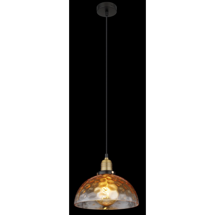 Globo - Żyrandol na lince 1xE27/60W/230V śr. 25 cm pomarańczowy