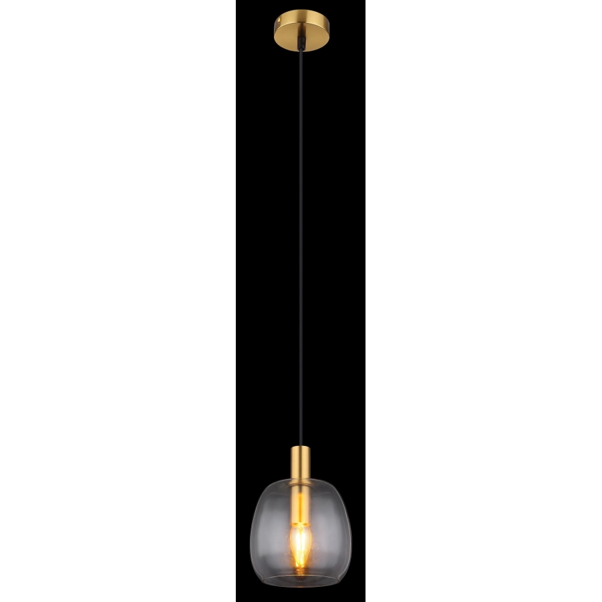 Globo - Żyrandol na lince 1xE14/40W/230V śr. 16 cm mosiądz