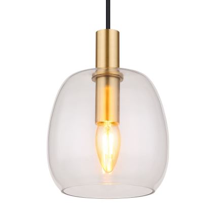 Globo - Żyrandol na lince 1xE14/40W/230V śr. 16 cm mosiądz
