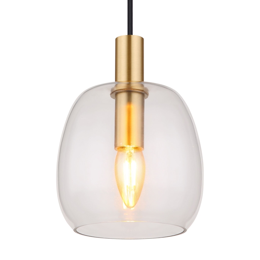 Globo - Żyrandol na lince 1xE14/40W/230V śr. 16 cm mosiądz
