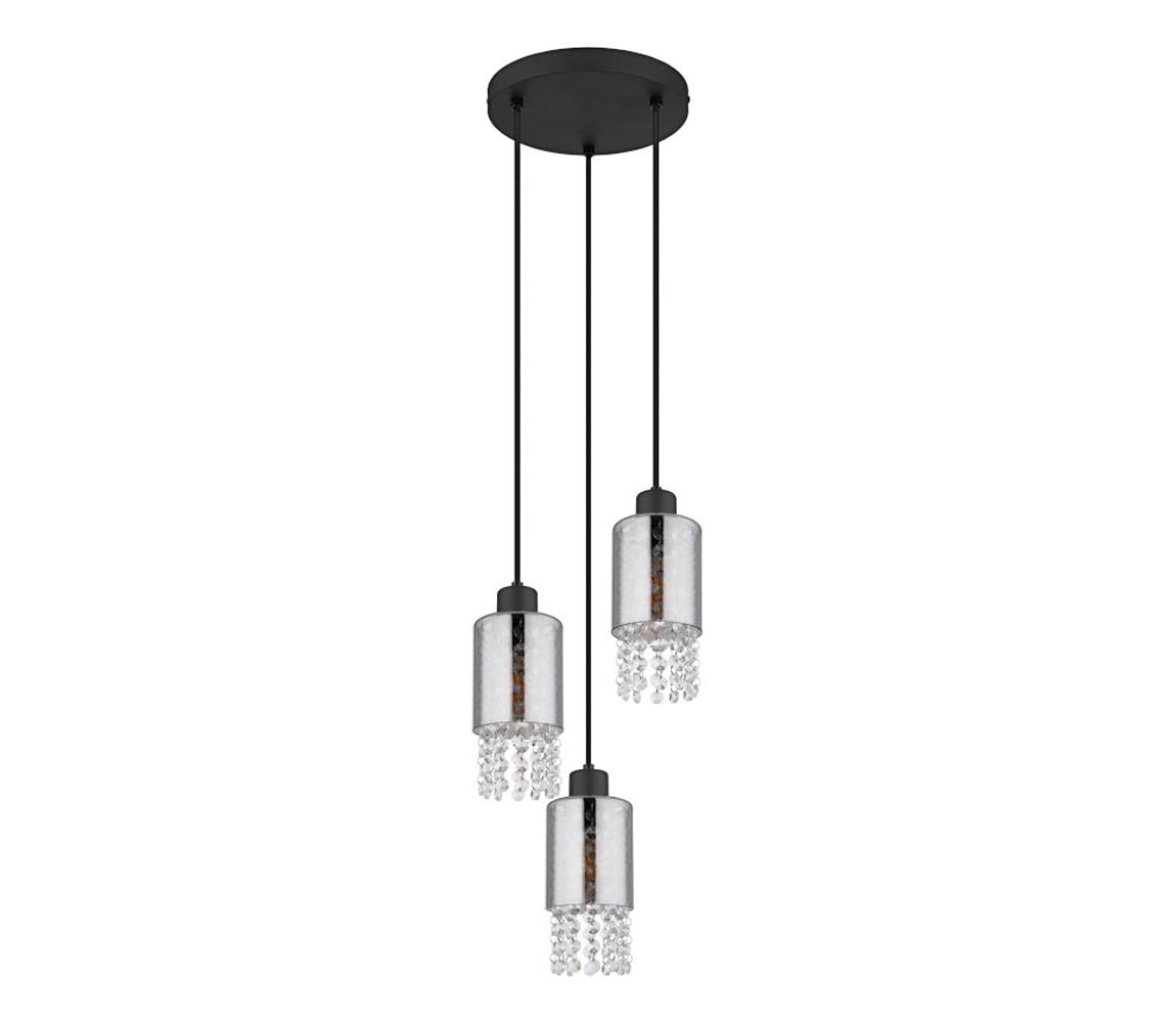 Globo 15799-3H - Żyrandol na lince BACKEY 3xE27/40W/230V śr. 25 cm czarny