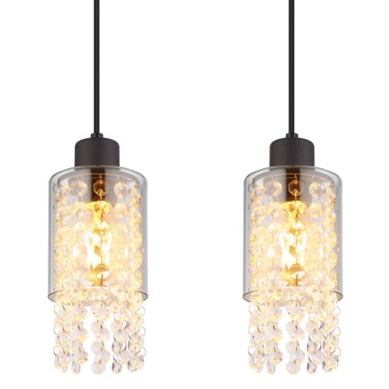 Globo - Żyrandol na lince 4xE27/40W/230V czarny