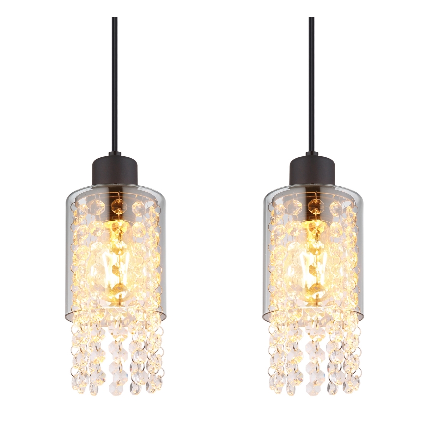 Globo - Żyrandol na lince 4xE27/40W/230V czarny