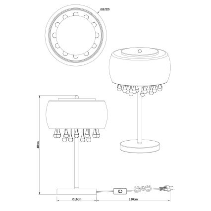 Globo - Lampa stołowa 3xG9/28W/230V