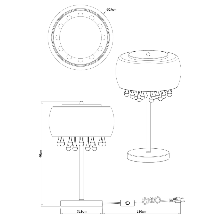 Globo - Lampa stołowa 3xG9/28W/230V