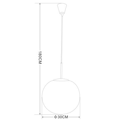Globo - Lampa wisząca na linkę 1xE27/60W/230V śr. 30 cm