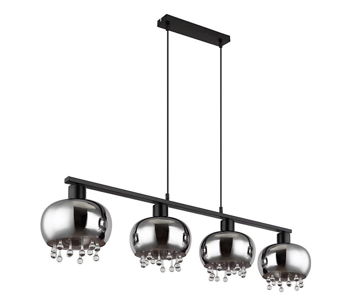 Globo 15839-4H - Żyrandol na lince CORRY 4xE27/9W/230V czarny