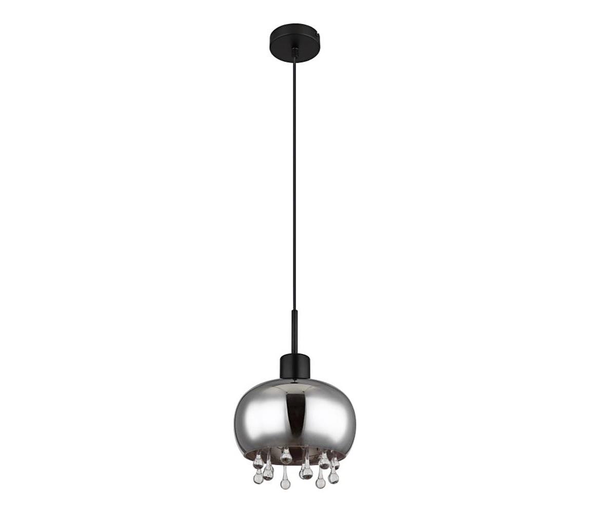 Globo 15839H - Żyrandol na lince CORRY 1xE27/9W/230V śr. 21 cm czarny