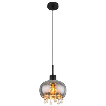 Globo - Żyrandol na lince 1xE27/9W/230V śr. 21 cm czarny