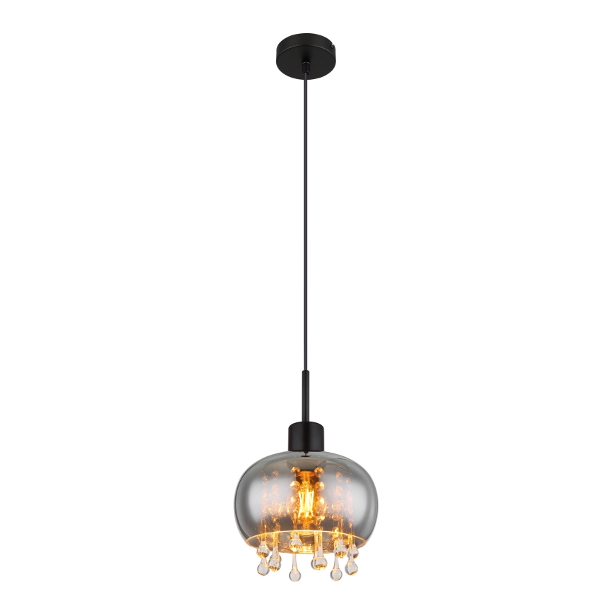 Globo - Żyrandol na lince 1xE27/9W/230V śr. 21 cm czarny