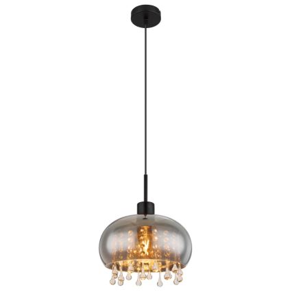 Globo - Żyrandol na lince 1xE27/9W/230V śr. 28 cm czarny