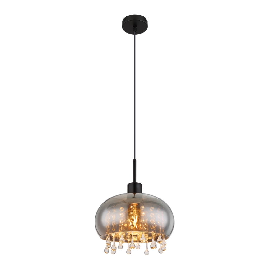 Globo - Żyrandol na lince 1xE27/9W/230V śr. 28 cm czarny