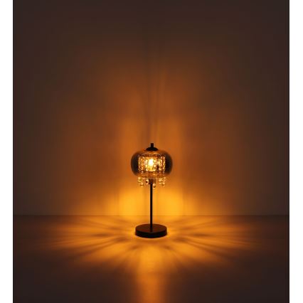 Globo - Lampa stołowa 1xE27/6W/230V śr. 21 cm czarna