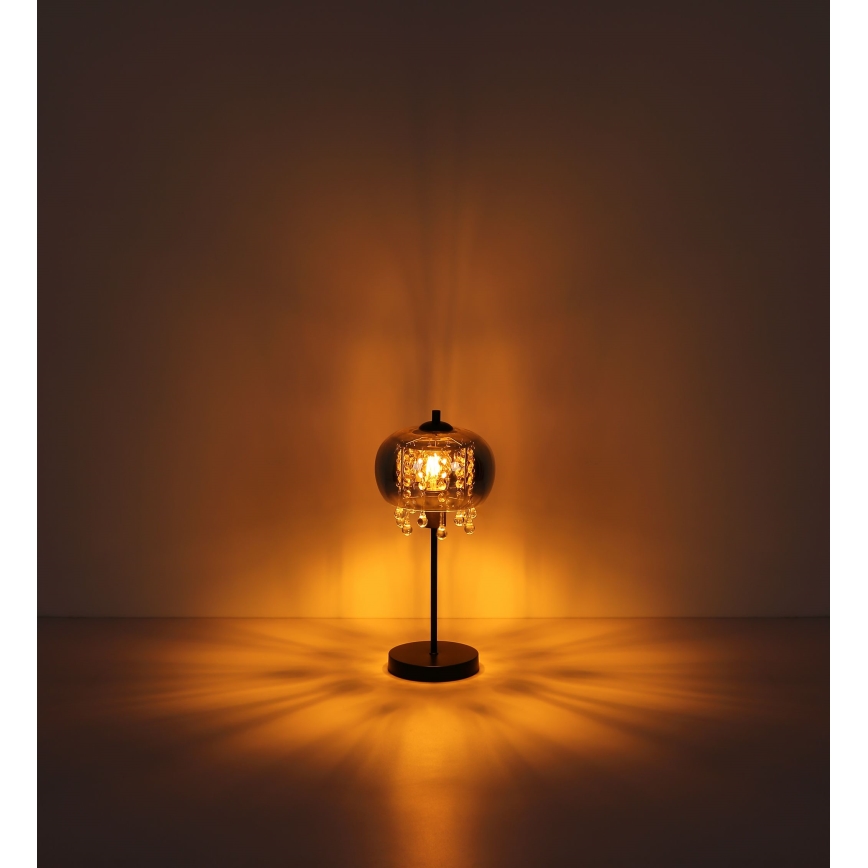 Globo - Lampa stołowa 1xE27/6W/230V śr. 21 cm czarna