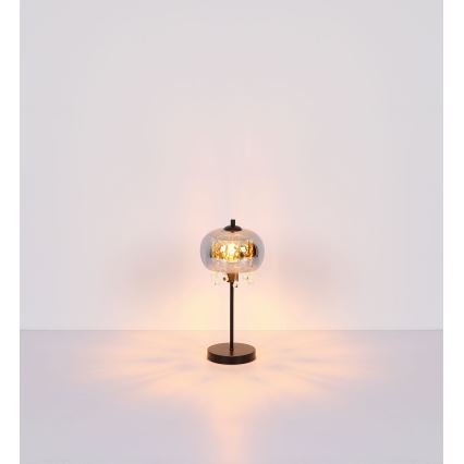 Globo - Lampa stołowa 1xE27/6W/230V śr. 21 cm czarna