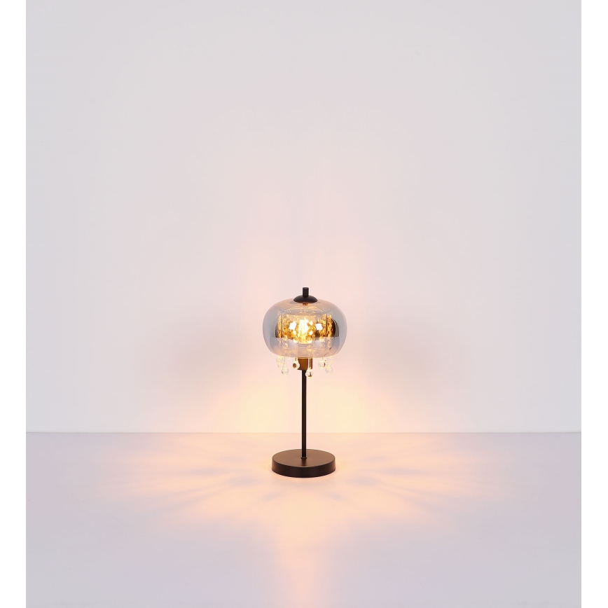 Globo - Lampa stołowa 1xE27/6W/230V śr. 21 cm czarna