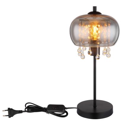 Globo - Lampa stołowa 1xE27/6W/230V śr. 21 cm czarna