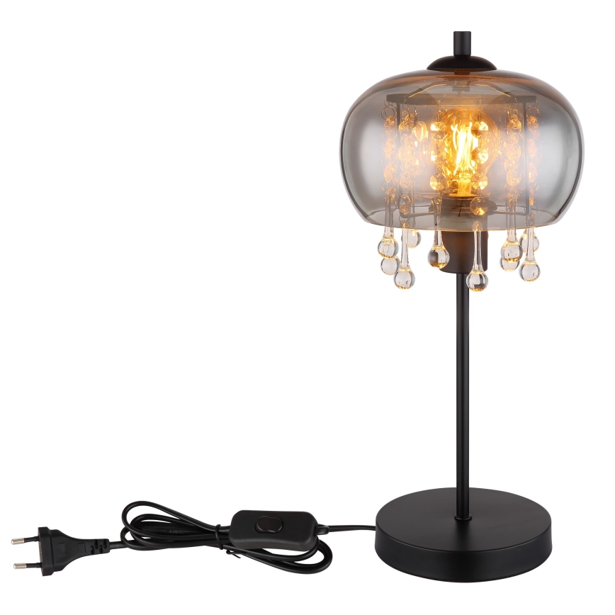 Globo - Lampa stołowa 1xE27/6W/230V śr. 21 cm czarna