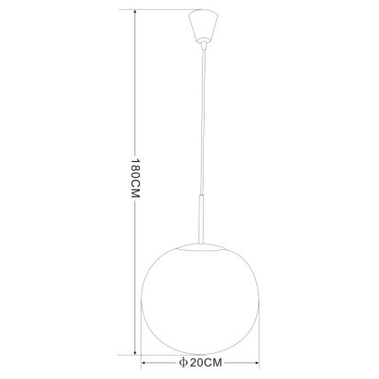 Globo - Lampa wisząca na linkę 1xE27/60W/230V śr. 20 cm