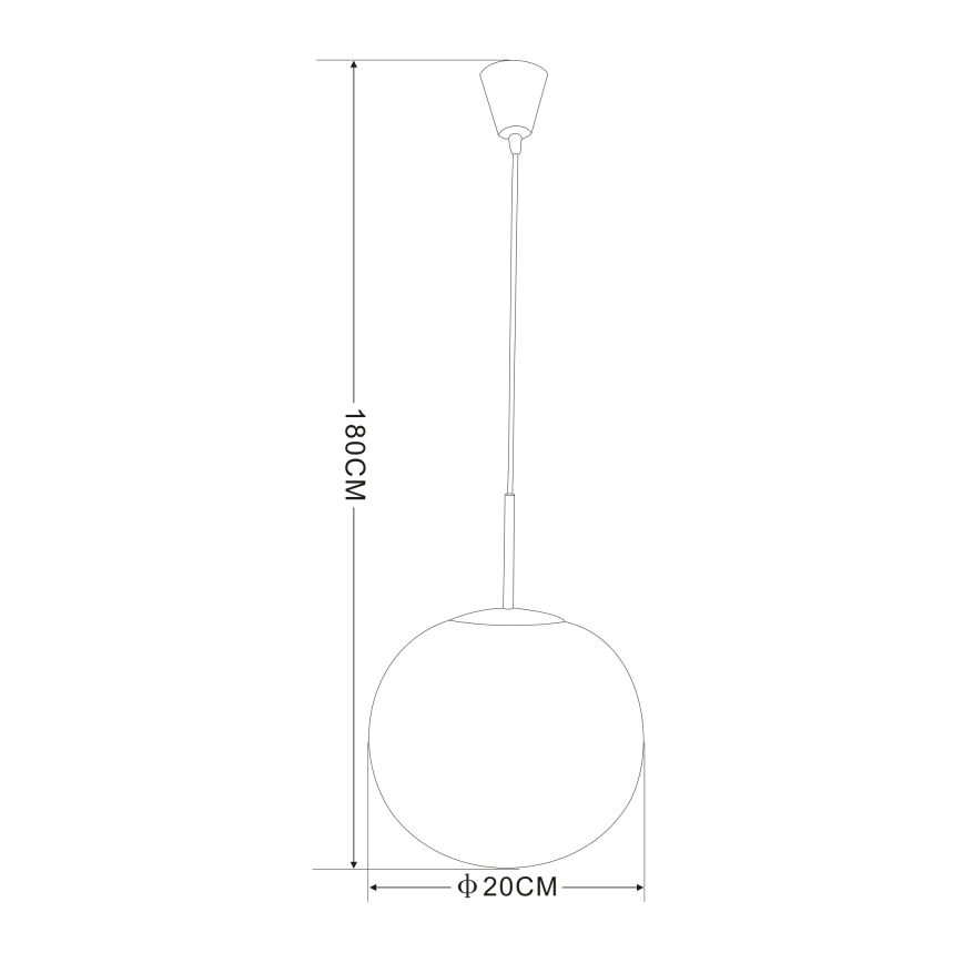 Globo - Żyrandol na lince 1xE27/60W/230V śr. 20 cm