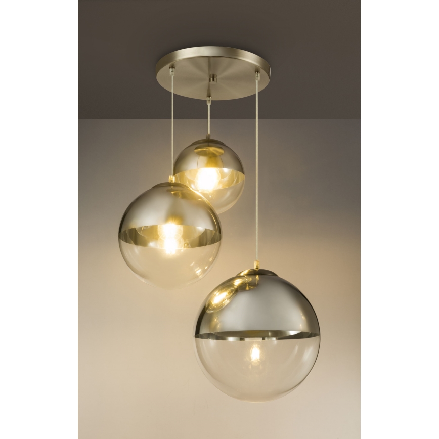 Globo - Żyrandol na lince 3xE27/40W/230V śr. 51 cm