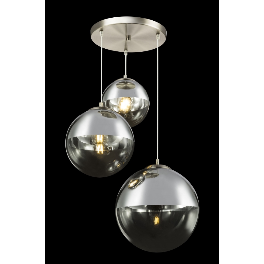 Globo - Żyrandol na lince 3xE27/40W/230V śr. 51 cm