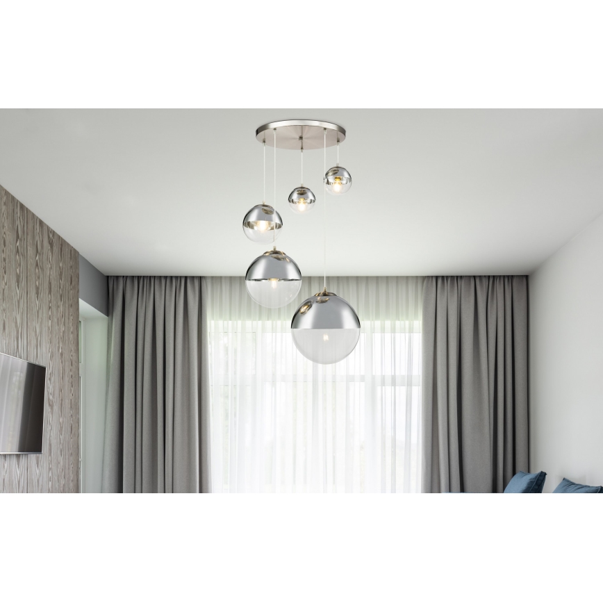 Globo - Żyrandol na lince 5xE27/60W/230V śr. 65 cm