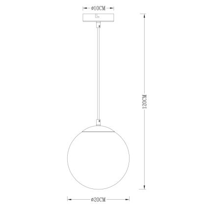 Globo - Żyrandol na lince 1xE27/40W/230V śr. 20 cm