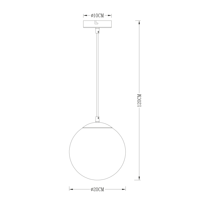 Globo - Żyrandol na lince 1xE27/40W/230V śr. 20 cm