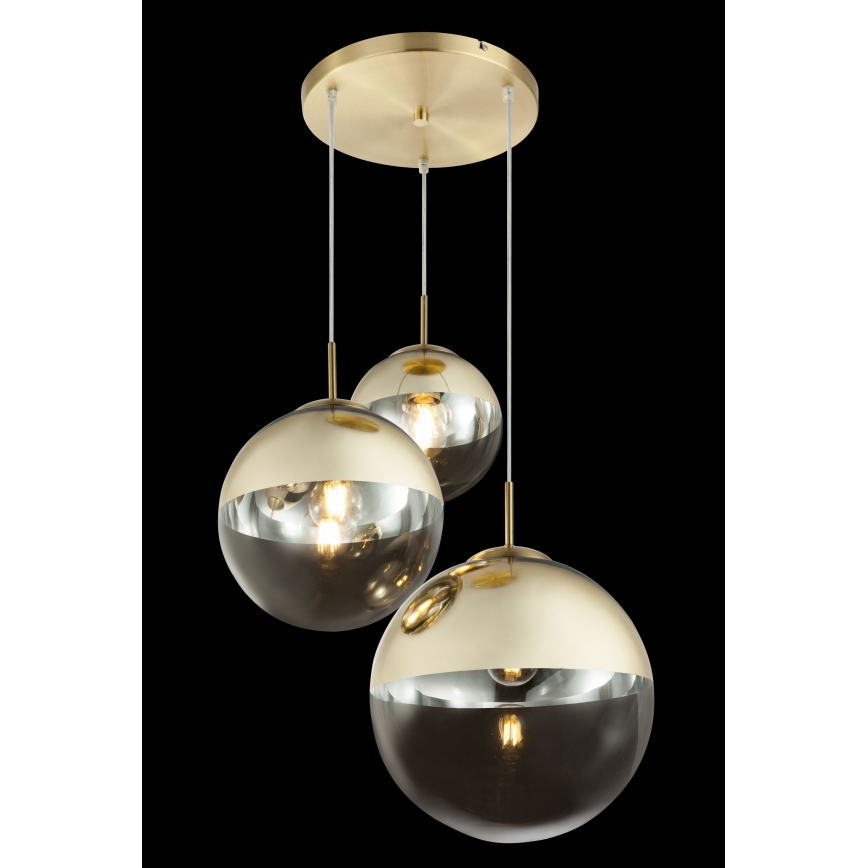 Globo - Żyrandol na lince 3xE27/40W/230V śr. 51 cm