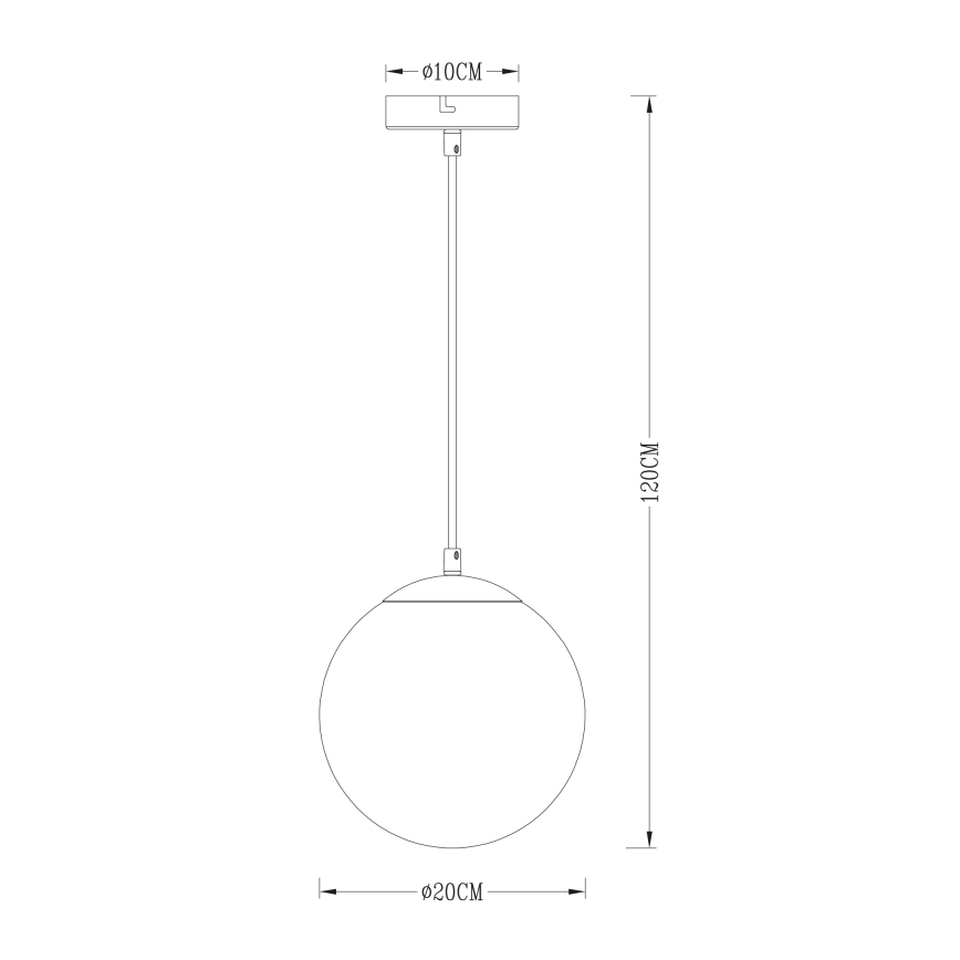 Globo - Żyrandol na lince 1xE27/40W/230V śr. 20 cm