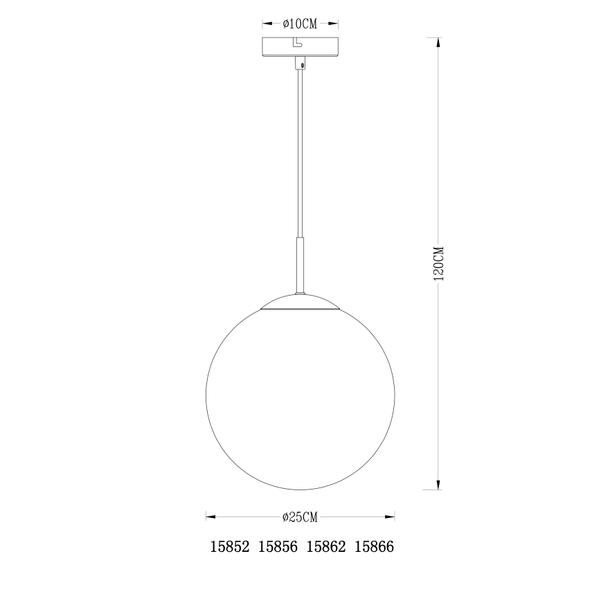 Globo - Żyrandol na lince 1xE27/40W/230V śr. 25 cm