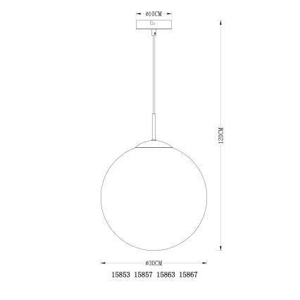 Globo - Żyrandol na lince 1xE27/40W/230V śr. 30 cm