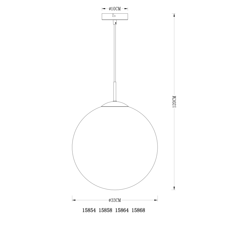 Globo - Żyrandol na lince 1xE27/40W/230V śr. 33 cm