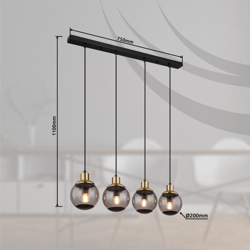 Globo - Żyrandol na lince 4xE27/25W/230V
