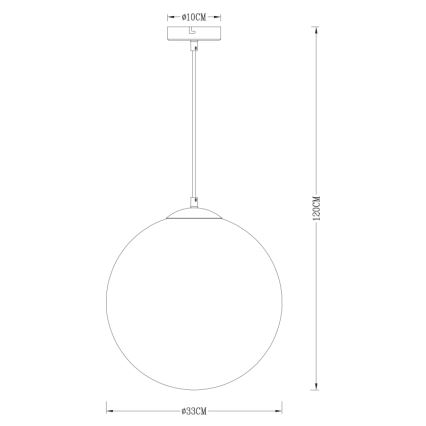 Globo - Żyrandol na lince 1xE27/40W/230V śr. 33 cm