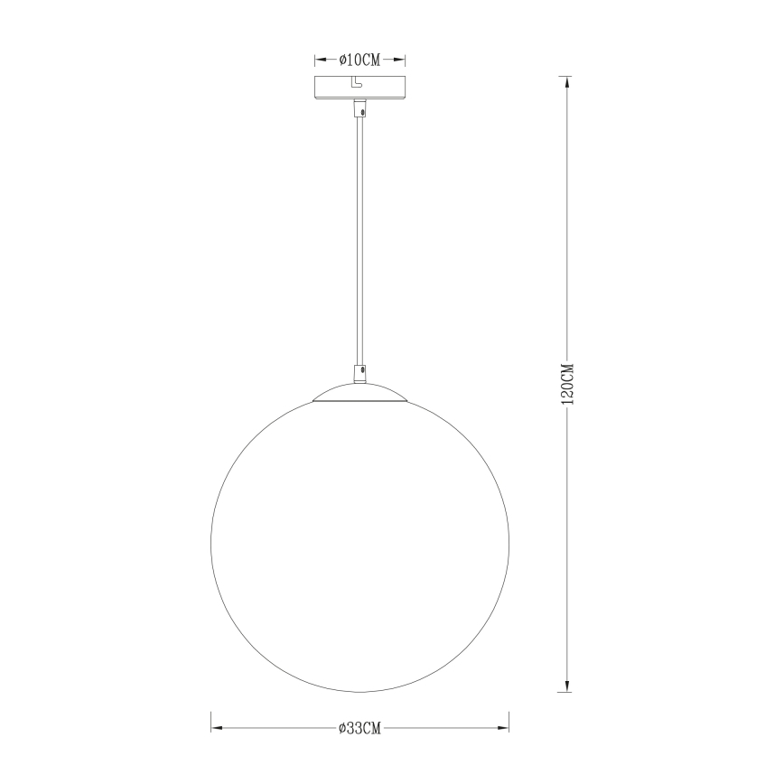 Globo - Żyrandol na lince 1xE27/40W/230V śr. 33 cm