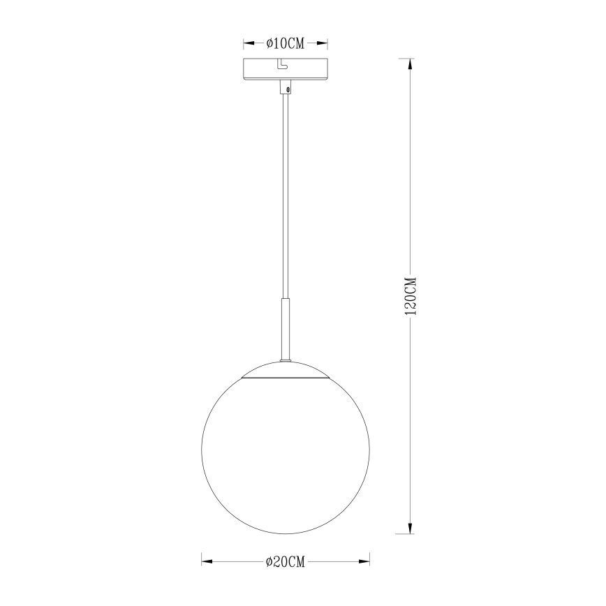 Globo - Żyrandol na lince 1xE27/40W/230V śr. 20 cm