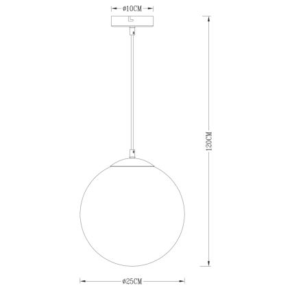 Globo - Żyrandol na lince 1xE27/40W/230V śr. 30 cm