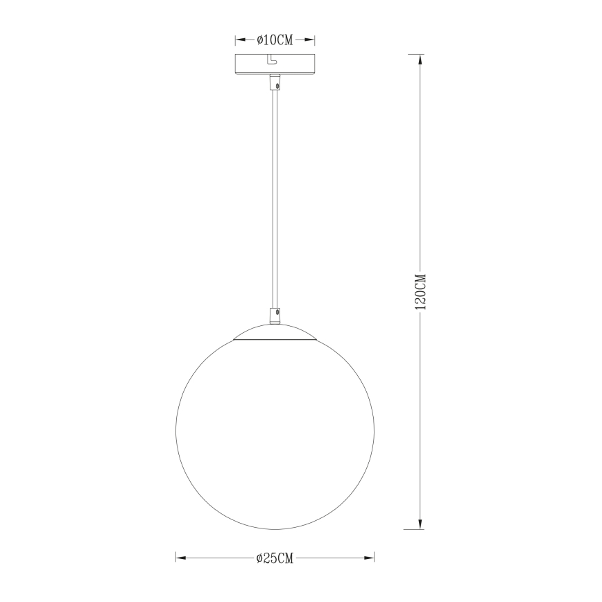 Globo - Żyrandol na lince 1xE27/40W/230V śr. 30 cm