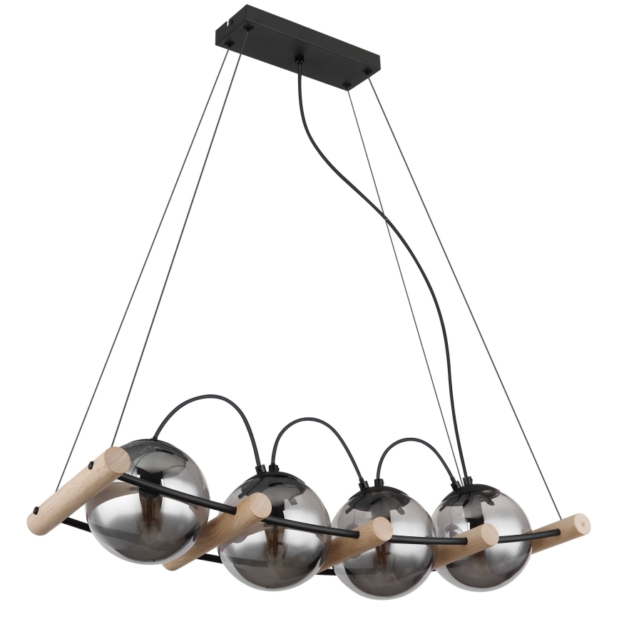 Globo - Żyrandol na lince 4xE14/15W/230V kauczukowiec