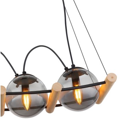 Globo - Żyrandol na lince 4xE14/15W/230V kauczukowiec