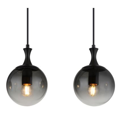 Globo - Żyrandol na lince 4xE27/10W/230V czarny