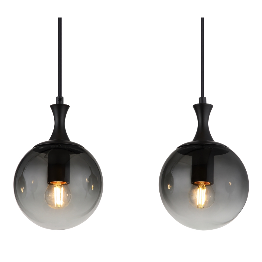 Globo - Żyrandol na lince 4xE27/10W/230V czarny