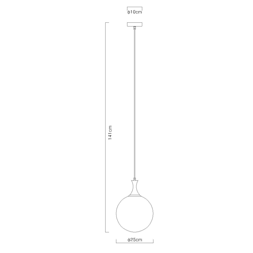 Globo - Żyrandol na lince 1xE27/10W/230V śr. 25 cm czarny