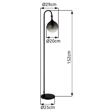 Globo - Lampa podłogowa 1xE27/10W/230V