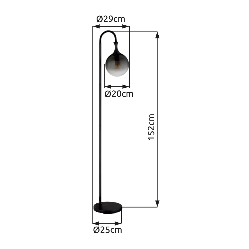 Globo - Lampa podłogowa 1xE27/10W/230V