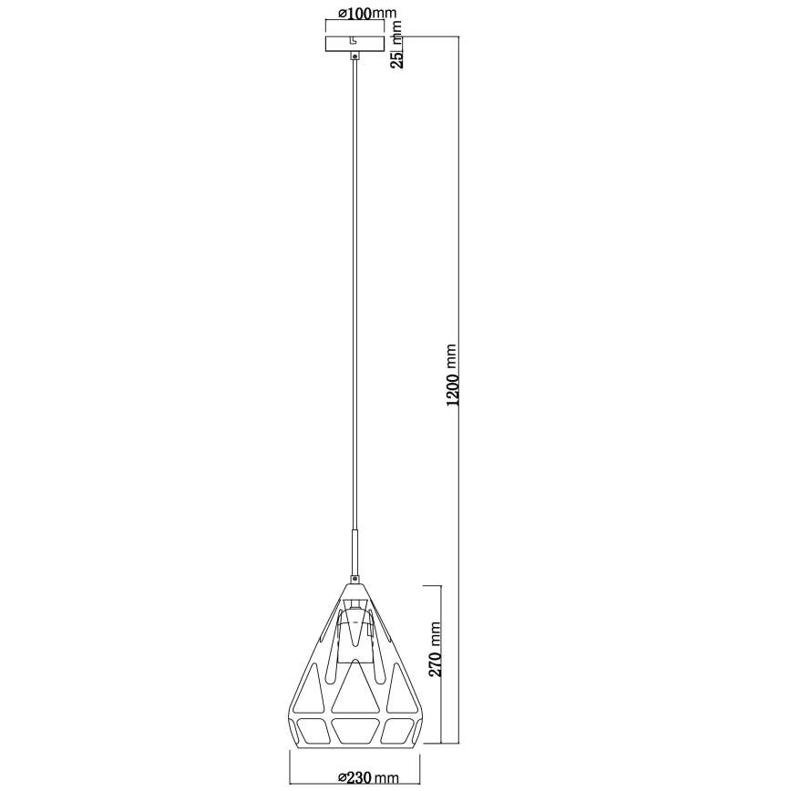 Globo - Żyrandol na lince 1xE27/40W/230V